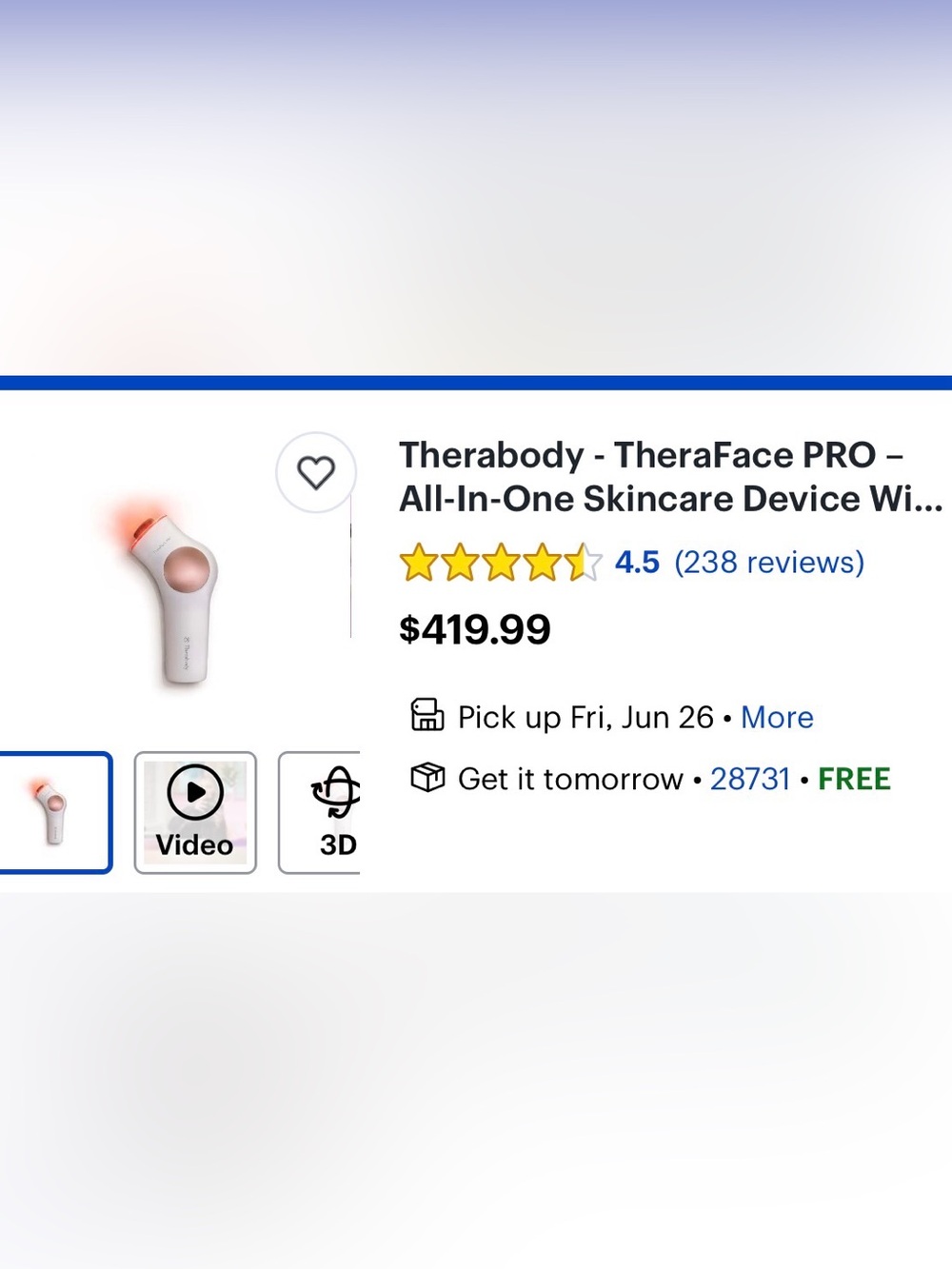 Therabody TheraFace PRO Facial Tool — White with Rose Gold - Picture 7 of 7
